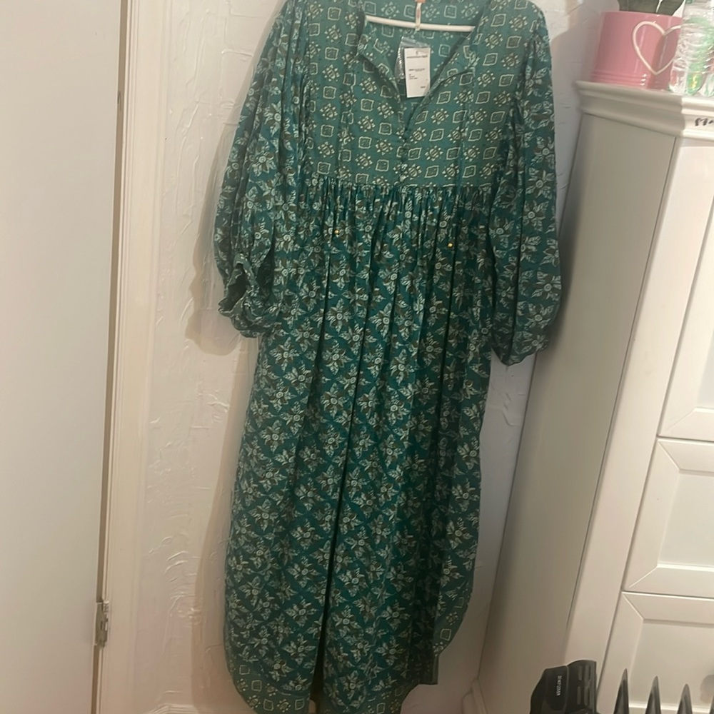 COPY - Free people forest combo balloon sleeve green color size s